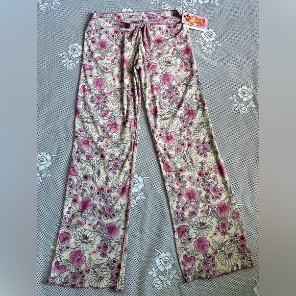 Y2K Becca Floral Swimsuit Coverup Pants NWT - Picture 1 of 6